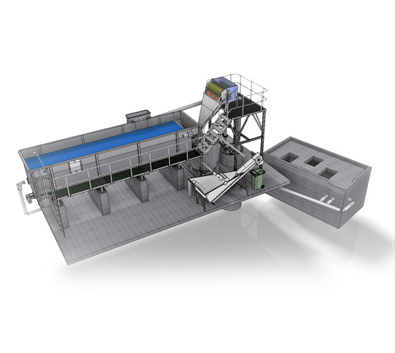 Simple screen and DAF (dissolved air flotation)