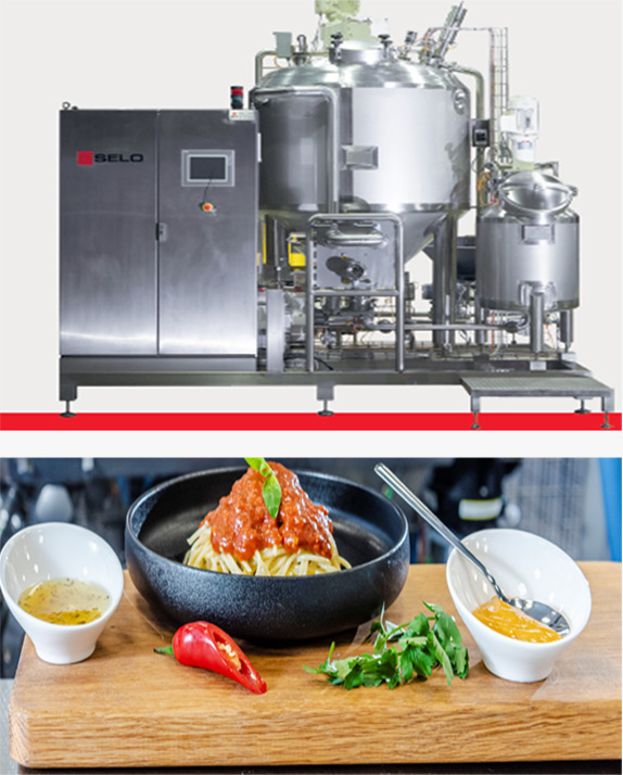 Fully automated process and production lines for cooked, pasteurised and cooled sauces Fully automated process and production lines for cooked, pasteurised and cooled sauces