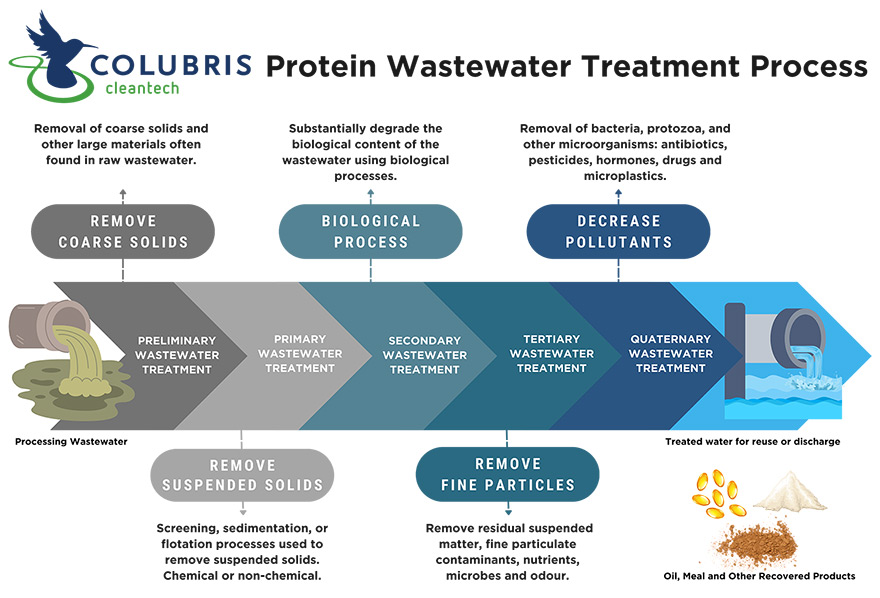 Protein wastewater treatment process. Protein wastewater treatment process.
